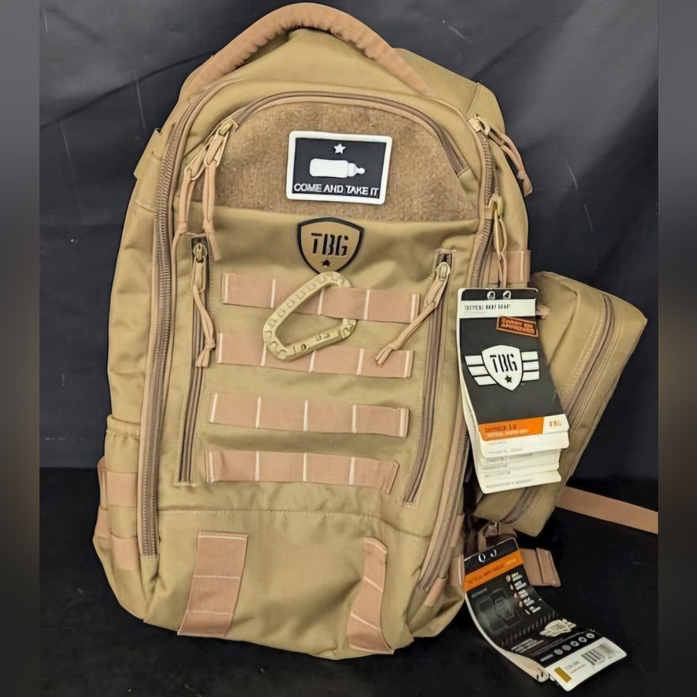 Tactical Baby Gear Daypack Diaper Bag, Coyote Brown, NWT